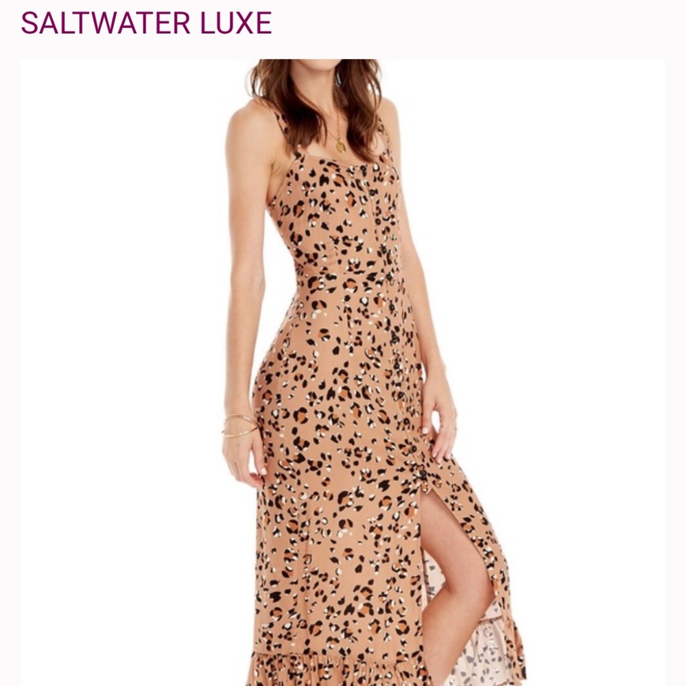 SALWATER LUXE - Meg Leopard Midi Dress